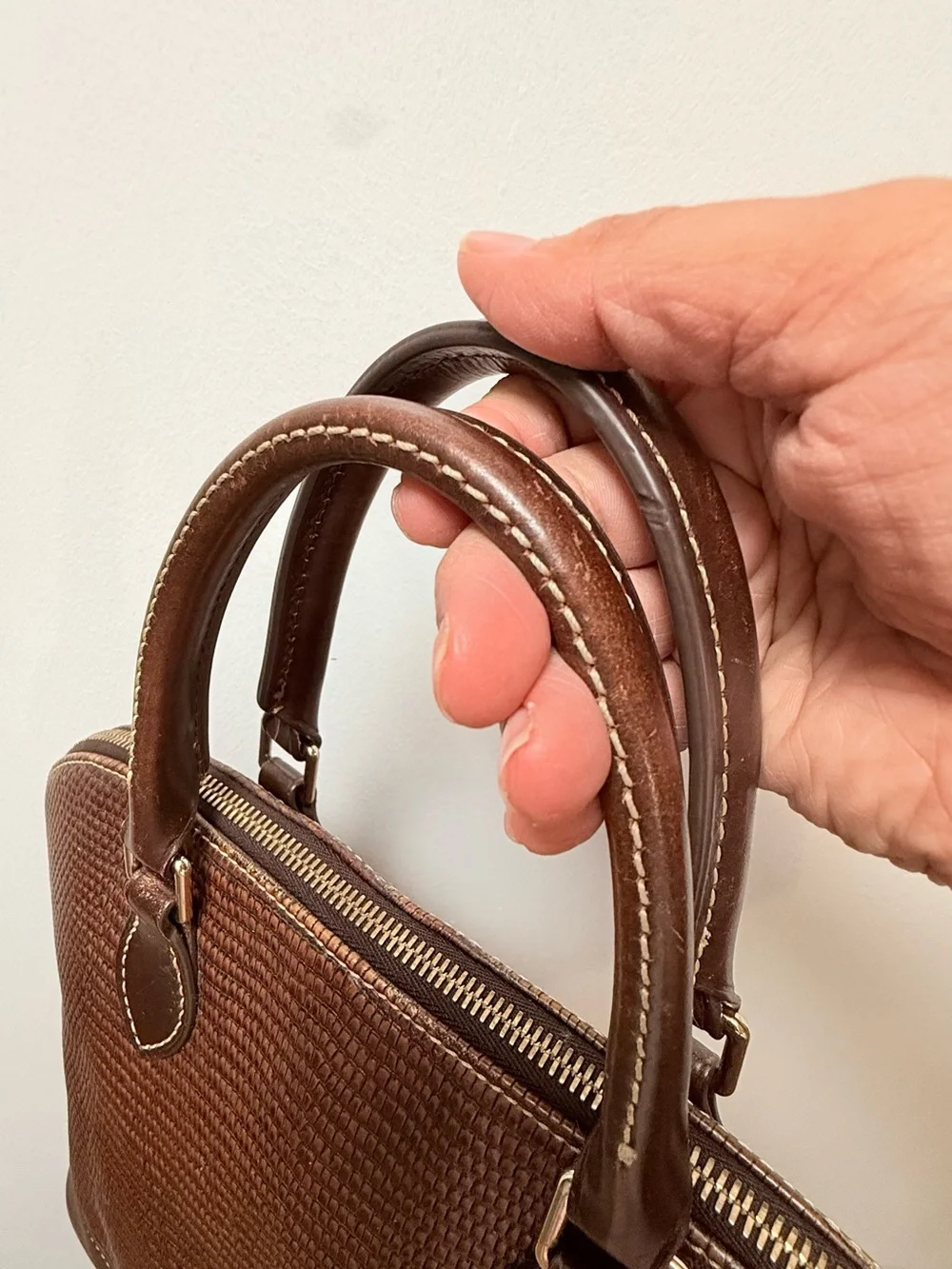 Dooney & Bourke Chocolate Brown Lizard-Embossed Satchel